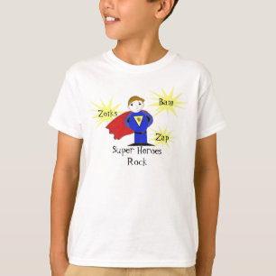 Super Hero mit Action Words T-Shirt