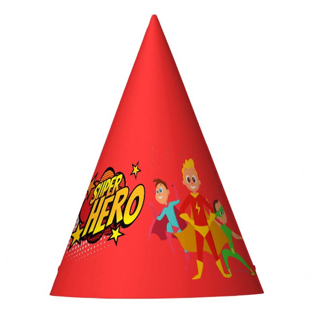 Super Hero Party Hat Partyhütchen (Vorderseite)
