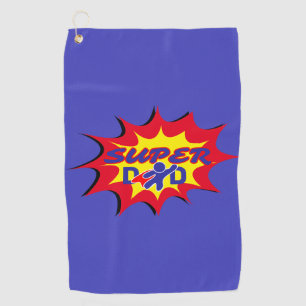 Super Hero Vater Comic Buch Vatertag Golfhandtuch
