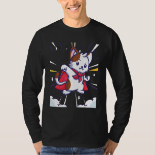 Super Heroes Katze in Cape T-Shirt