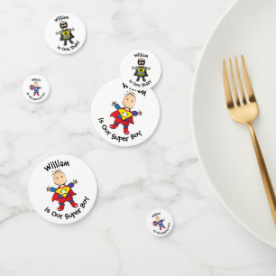 Super Heroes Super Boy Erster Geburtstag Party Tab Konfetti