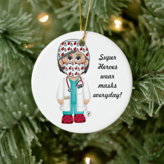 Super Heroes tragen täglich Masken Keramik Ornament