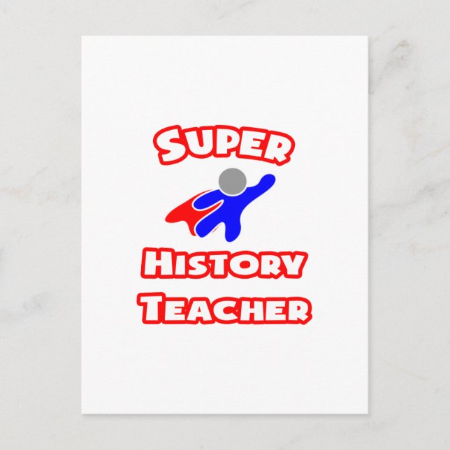 Super History Teacher Postkarte (Vorderseite)