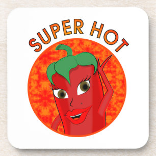 Super Hot Pepper Diva Getränkeuntersetzer