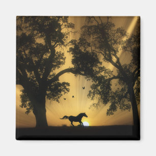 Super Hübsch Galloping Free Horse Magnet