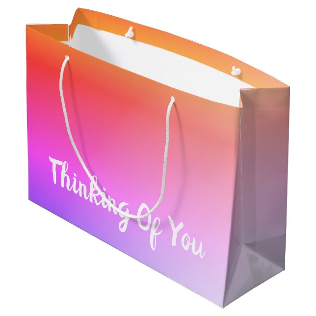Super Hübsches Denken Große Geschenktüte (Rückseite Schrägansicht)