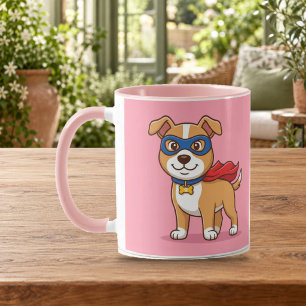 Super-Hund-Held-Rosa-Kombitasse Tasse