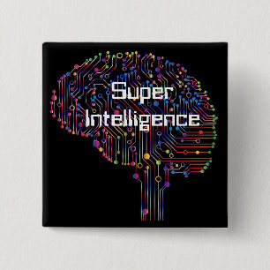 Super-Intelligenz-Technologie Button