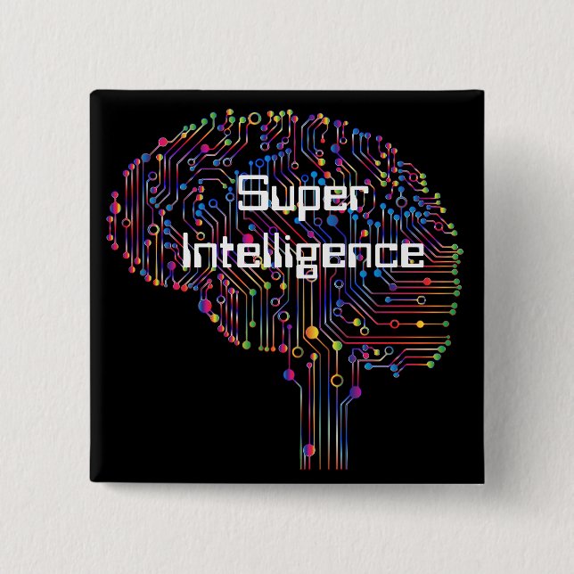 Super-Intelligenz-Technologie Button (Vorderseite)