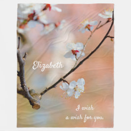 Super japanische Apricot-Blume Fleecedecke