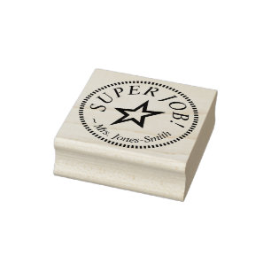 "SUPER JOB" Briefmarke des Unterrichtsassistenten Gummistempel