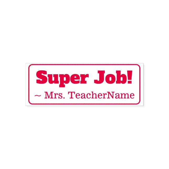 "Super Job!" Briefmarke Permastempel (Design)