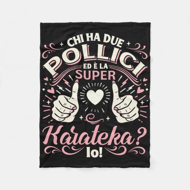 Super Karateka - Geschenk Karate Mädchen Karate Fr Fleecedecke (Vorderseite)