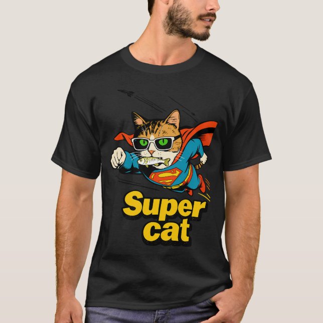 Super Katze T-Shirt (Vorderseite)