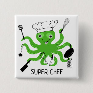 Super Koch Green Octopus Personalisieren Button