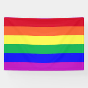 Super lebendige leuchtende Farben LGBTQ+ Regenboge Banner