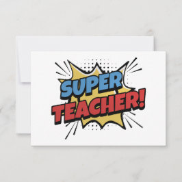 Super Lehrer Comic-Stil Dankeskarte