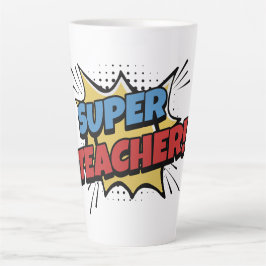 Super Lehrer Comic-Stil Milchtasse
