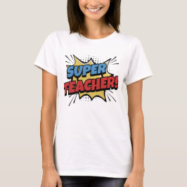 Super-Lehrer im Comic-Stil T-Shirt