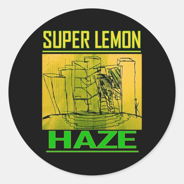 SUPER LEMON HAZE RUNDER AUFKLEBER (Vorderseite)