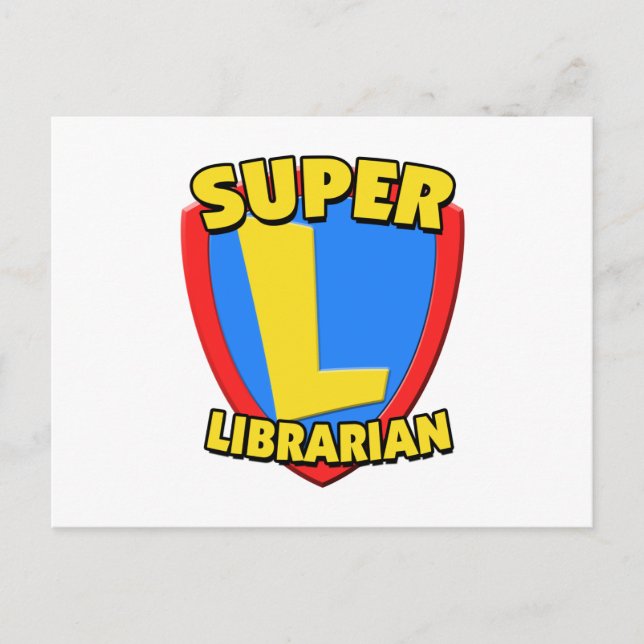 Super Librarian Postkarte (Vorderseite)