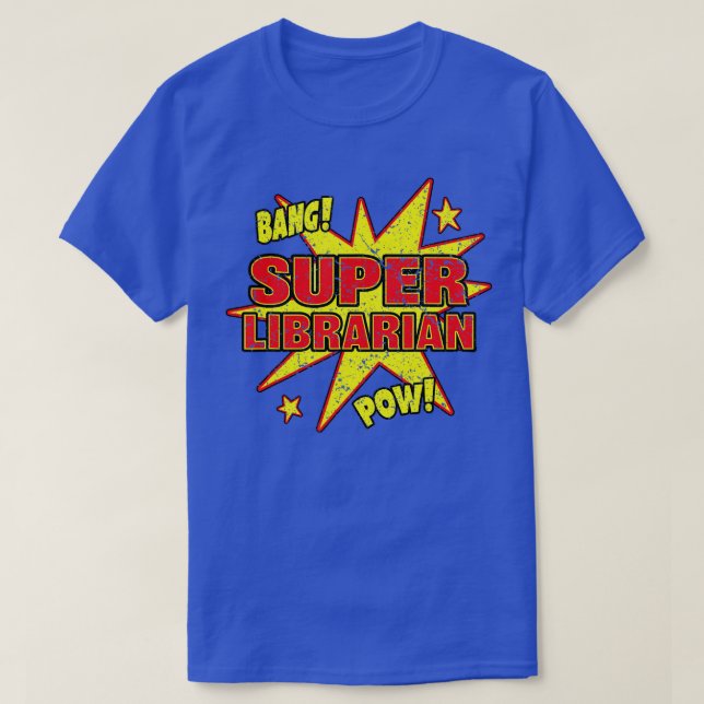 Super Librarian Super Power Public Library-Geschen T-Shirt (Design vorne)
