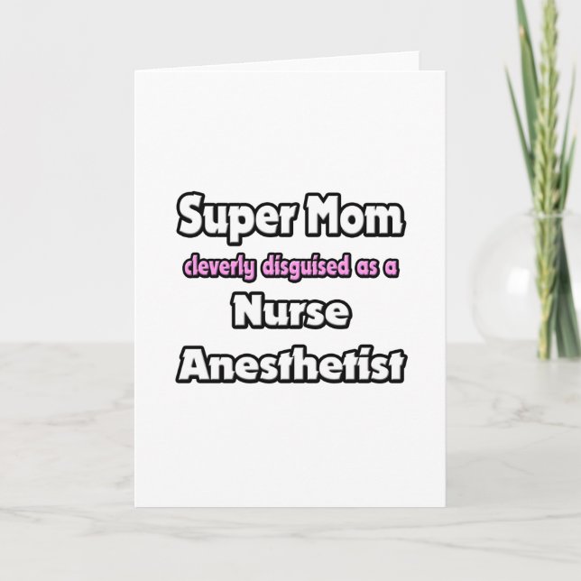Super Mama ... Anästhesist Karte (Vorderseite)