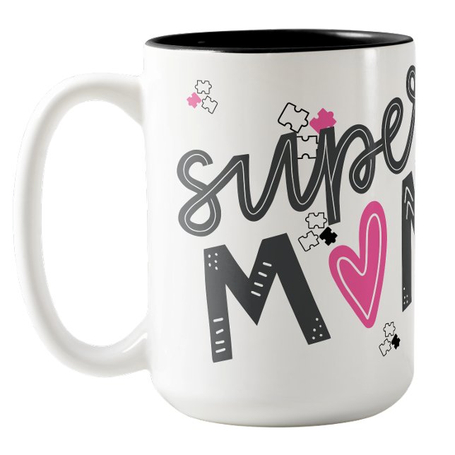 Super Mama Autismus-Schätzung Kaffeetasse (Super mom Autism appreciation Coffee mug)
