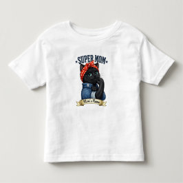 Super Mama Black Cat – Muttertagsshirt Kleinkind T-shirt