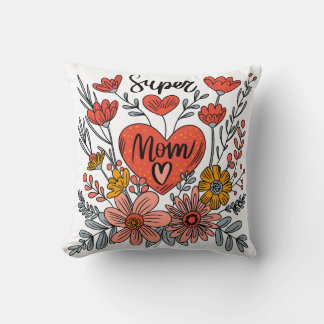 Super Mama Blumenkissen Kissen