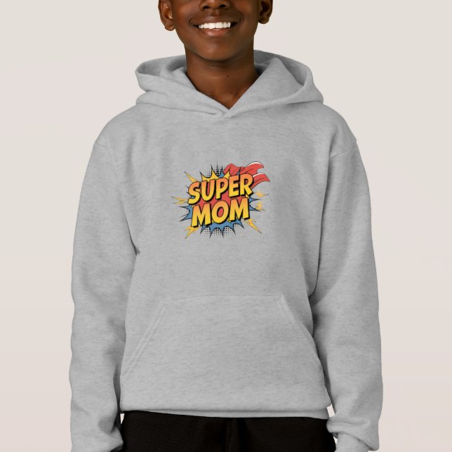 Super Mama Comic Burst Hoodie (Vorderseite)