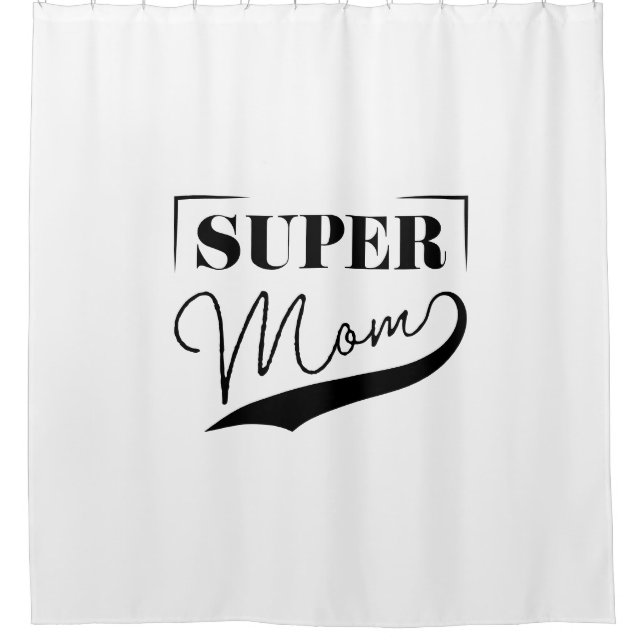 Super Mama Duschvorhang (Vorderseite)