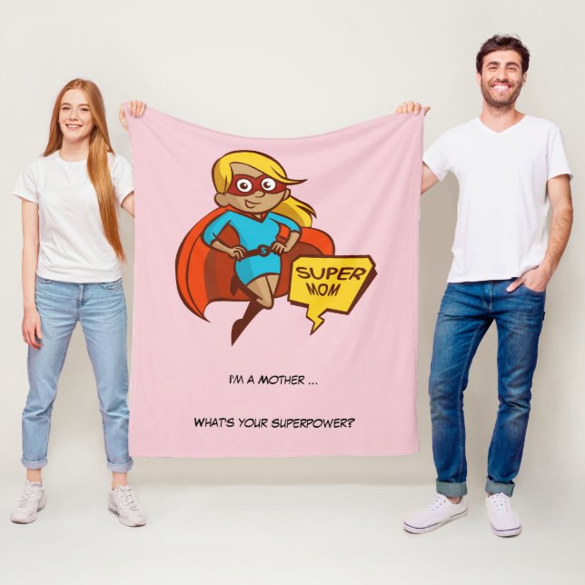 Super-Mama Fleecedecke (Beispiel)