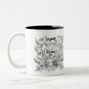 Super Mama Floral Tasse