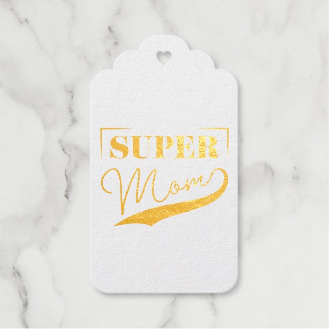 Super Mama Geschenkanhänger (Vorderseite)