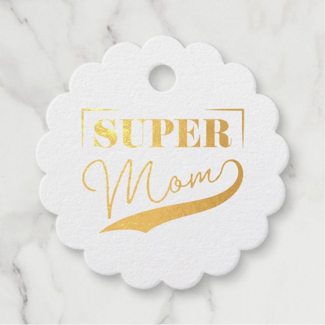Super Mama Geschenkanhänger (Vorderseite)