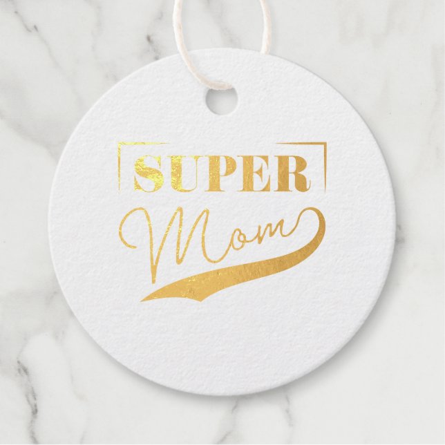 Super Mama Geschenkanhänger (Vorderseite)