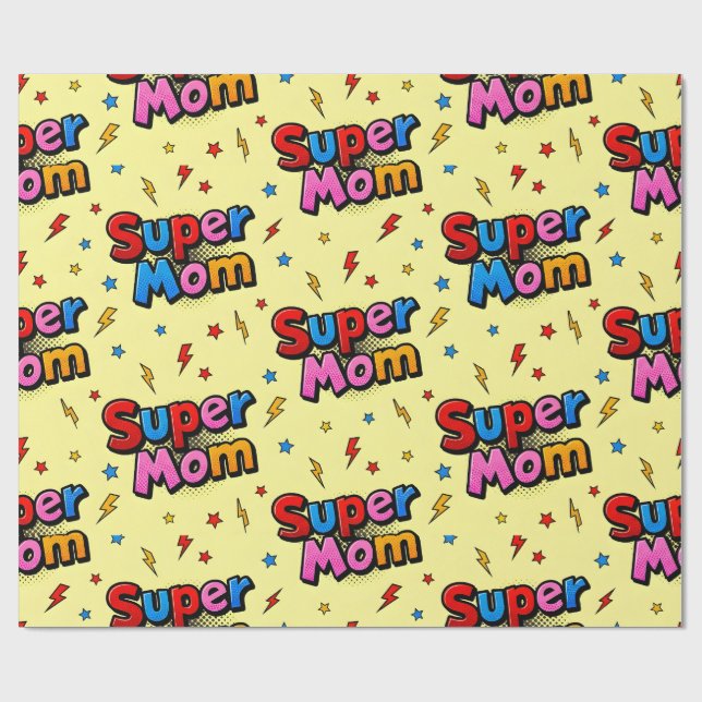Super Mama Geschenkpapier (Flach)