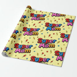Super Mama Geschenkpapier