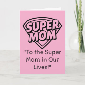 Super-Mama-Grußkarte zum Muttertag Karte