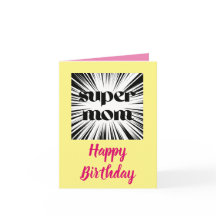Super Mama Happy Birthday Card, Superhero Theme