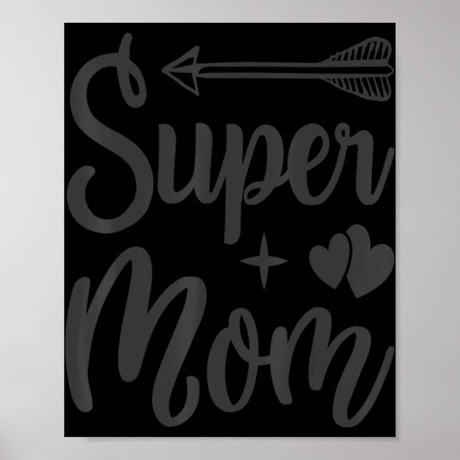 Super Mama Hero Mother Family Poster (Vorne)