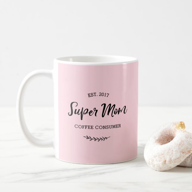 Super-Mama-Kaffeekonsument-Tasse Kaffeetasse (Mit Donut)