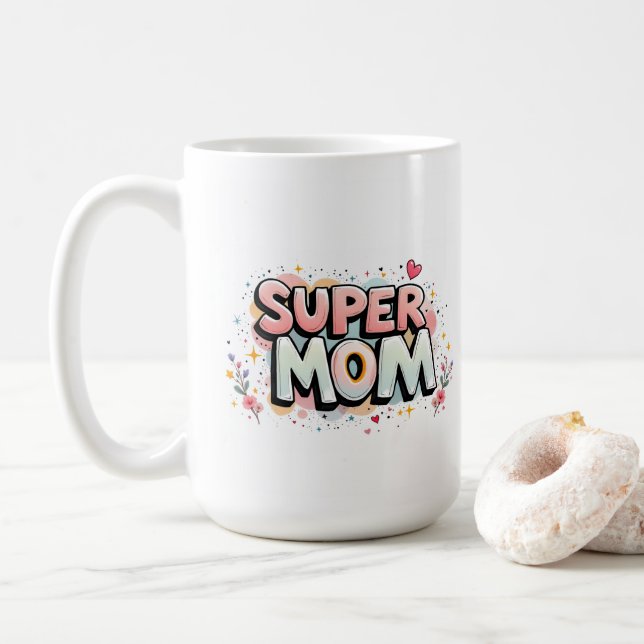 Super-Mama Kaffeetasse (Mit Donut)