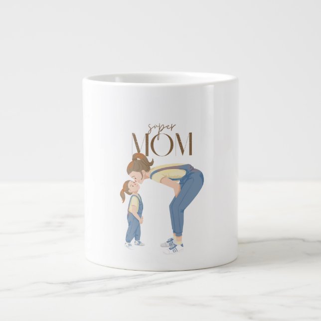 Super-Mama-Kaffeetasse Jumbo-Tasse (Vorderseite)