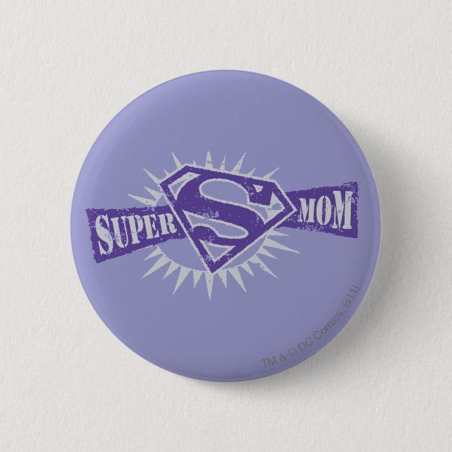 Super Mama Lila Sternexplosion Button (Vorderseite)