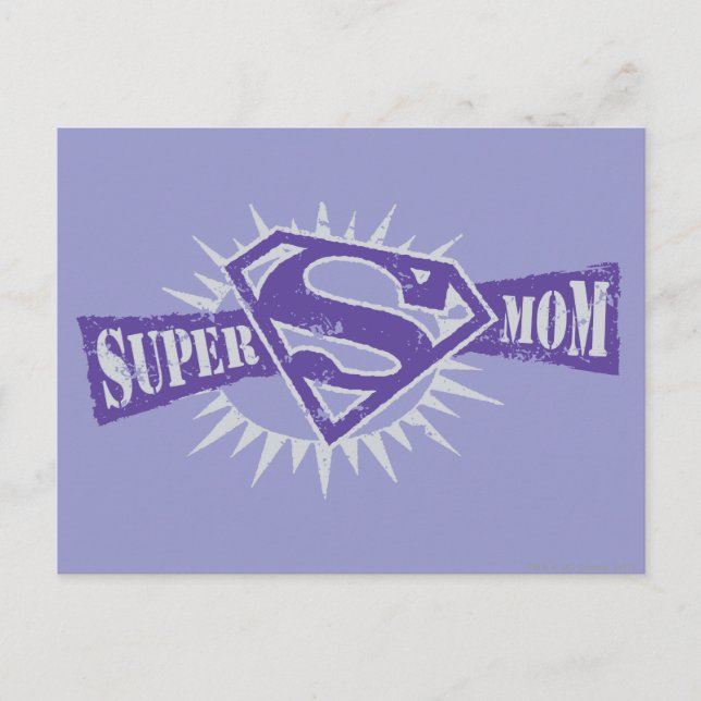 Super Mama Lila Sternexplosion Postkarte (Vorderseite)