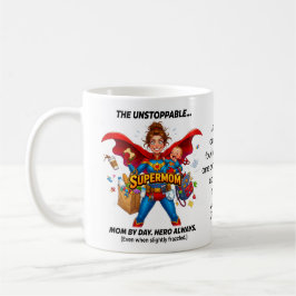 Super-Mama mit Zitat Lustiger Muttertag Kaffeetasse