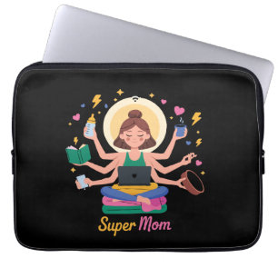 Super-Mama Multitasking Muttertags-Grafik Laptopschutzhülle