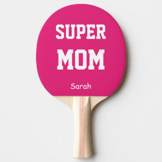 Super Mama Name Personalisiert Tischtennis Schläger